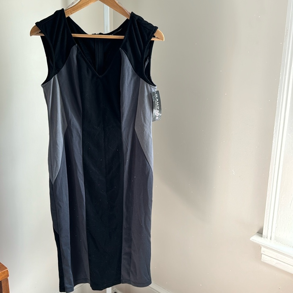 Vintage Y2K Rampage Geometric Colorblock Sheath Dress